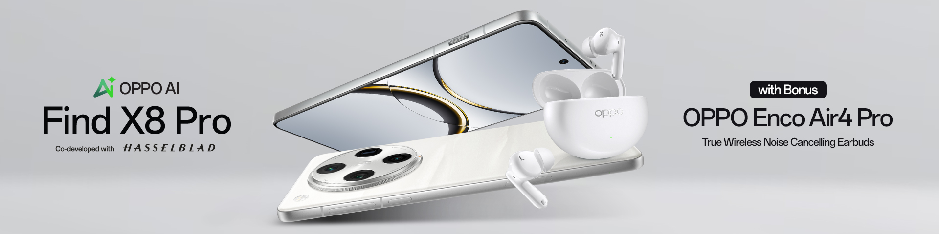OPPO Enco Air4 Pro White for Find X8 Pro